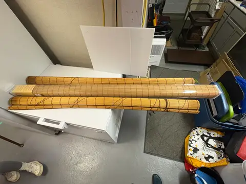 112: Bamboo Shades (3): Bouclair Tahiti 72" x 72" + 2 Roll-Ups - thumbnail 1