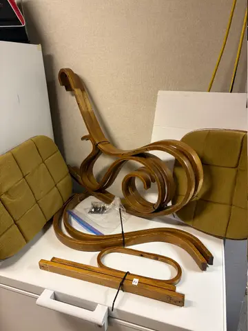 52: Bentwood Rocking Chair with Cushions (Disassembled) - thumbnail 1