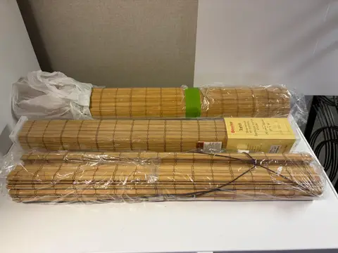 113: Bouclair Tahiti Bamboo Roman Shades, Set of 3, 31" x 72" - thumbnail 2