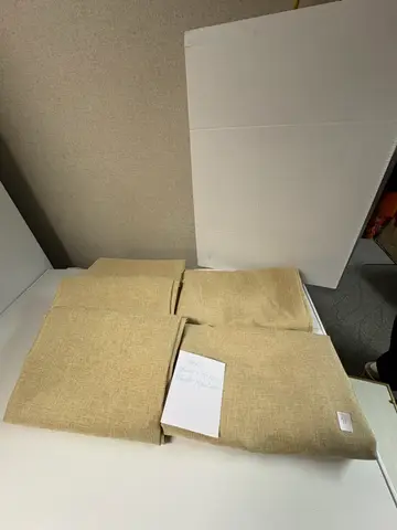 41: Linen-Look Polyester Curtain Panels - Set of 3, 48" x 96" - thumbnail 1