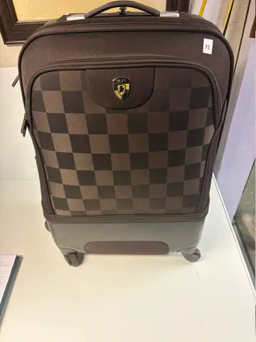 72: Heys Brown Luggage Set has 2 pieces: Small pc: 10 x 15 x 22 inches tall, Large pc: 11 x 18 x 26 inches tall - thumbnail 1