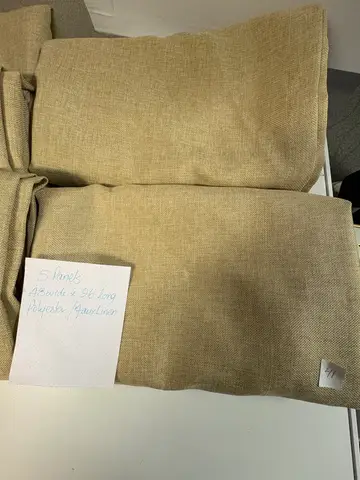 41: Linen-Look Polyester Curtain Panels - Set of 3, 48" x 96" - thumbnail 2