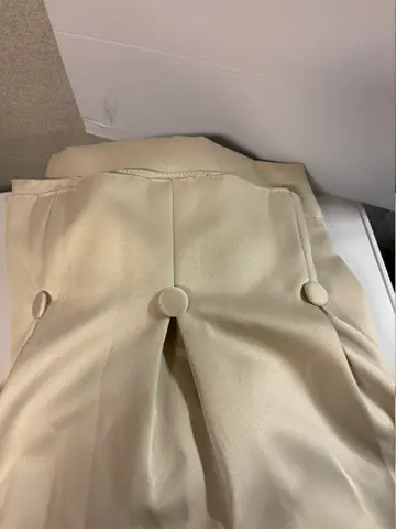47: Beige Button-Pleat Curtains - 2 Panels, 84" x 34" - thumbnail 2