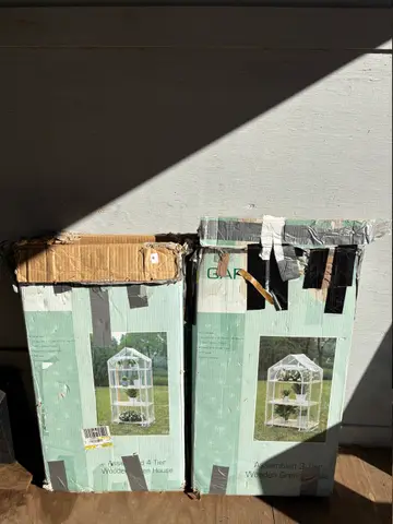 4: 3-Tier and 4-Tier Wooden Greenhouse Shelf Frames (No Covers) - online auction on EastBid