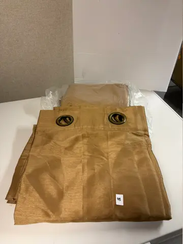 48: Gold Grommet Curtains - 2 Panels, 88" x 54" - online auction on EastBid