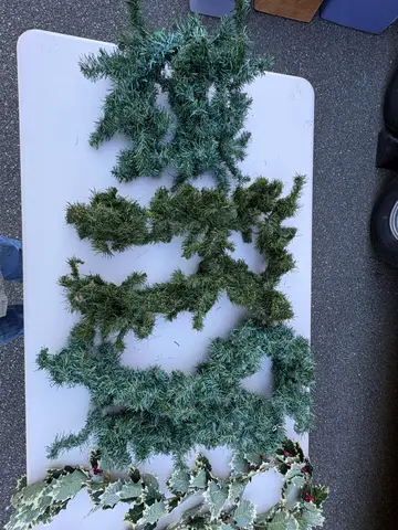 23: Christmas Greenery Lot - Pine and Holly Garlands, Pine Cones - thumbnail 3