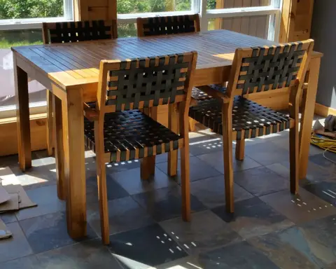 31: Teak Table and 4 Chairs - thumbnail 1