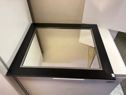 110: Black Decorative Mirror, 32.75" x 28.75" - thumbnail 1